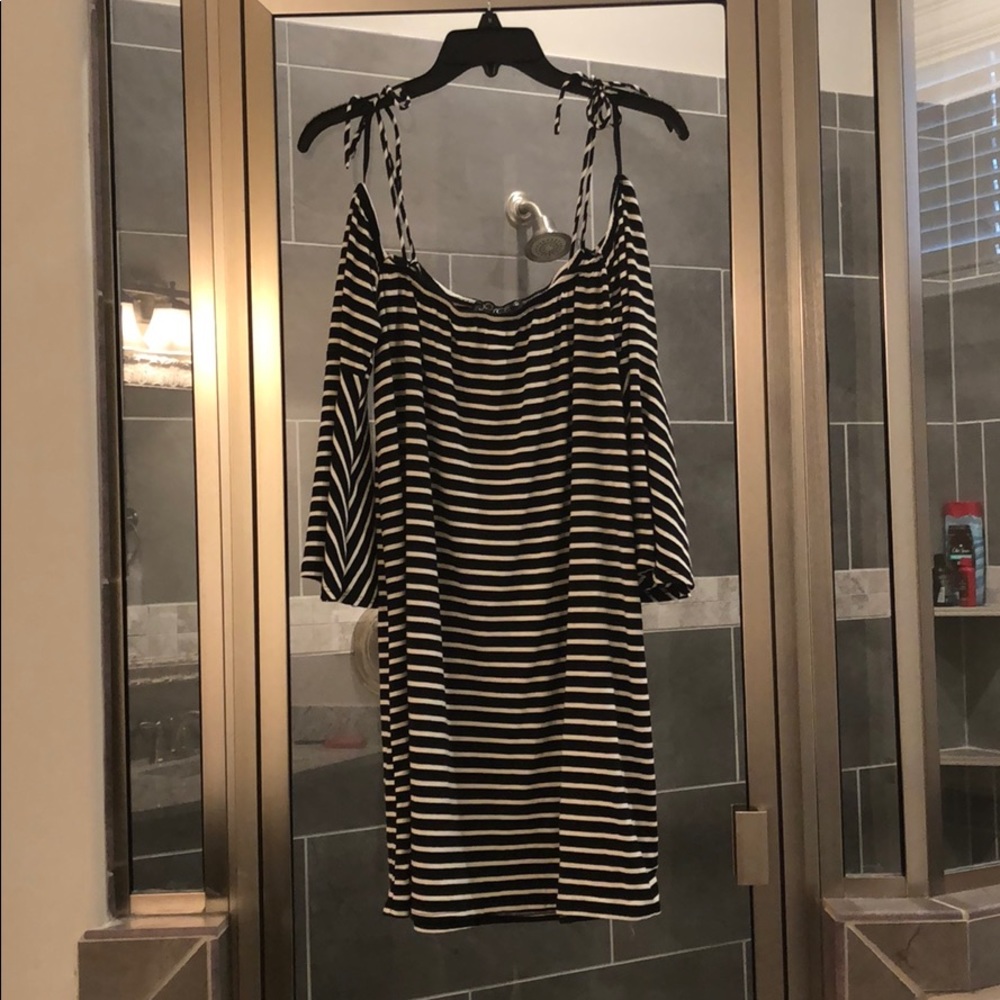 Black and white striped top